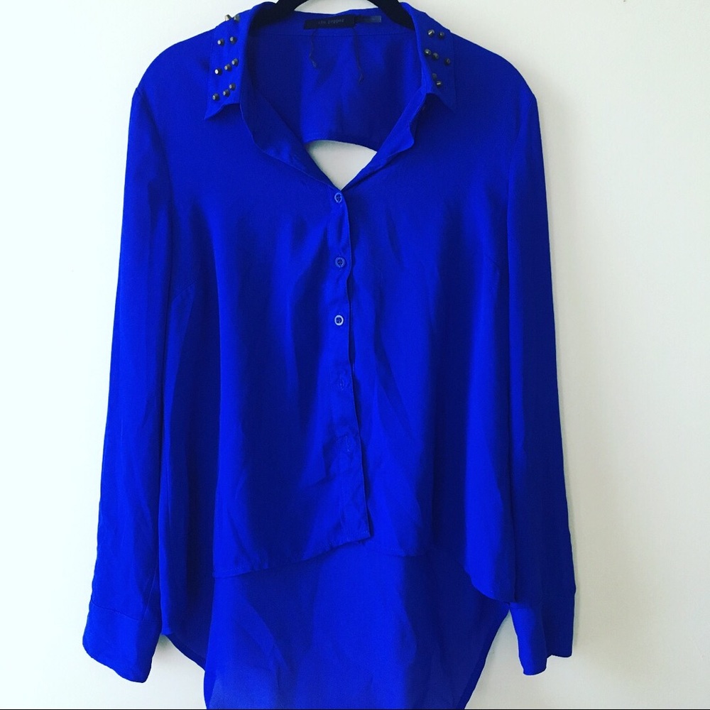 Cool blue blouse